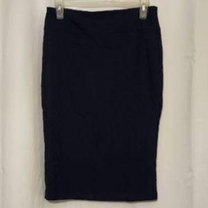 SOHO Apparel Women's Vintage Navy Blue Midi Pencil Skirt Size Small